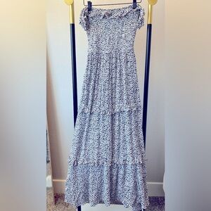 Express maxi off shoulder dress